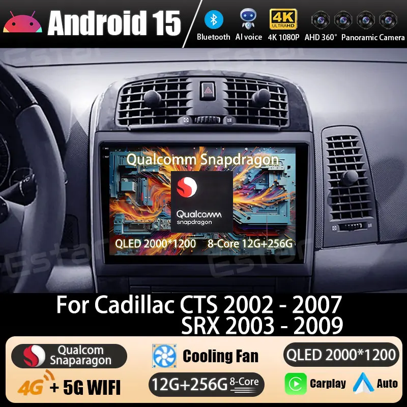 Автомобильное радио Android 15 для Cadillac CTS 2002-2007 SRX 2003-2009 GPS Carplay Мультимедийный плеер Навигация 5G Стерео Авто DSP BT
Автомобильное радио Android 15 для Cadillac CTS 2002-2007 SRX 2003-2009 GPS Carplay Мультимедийный плеер Навигация 5G Стерео Авто DSP BT