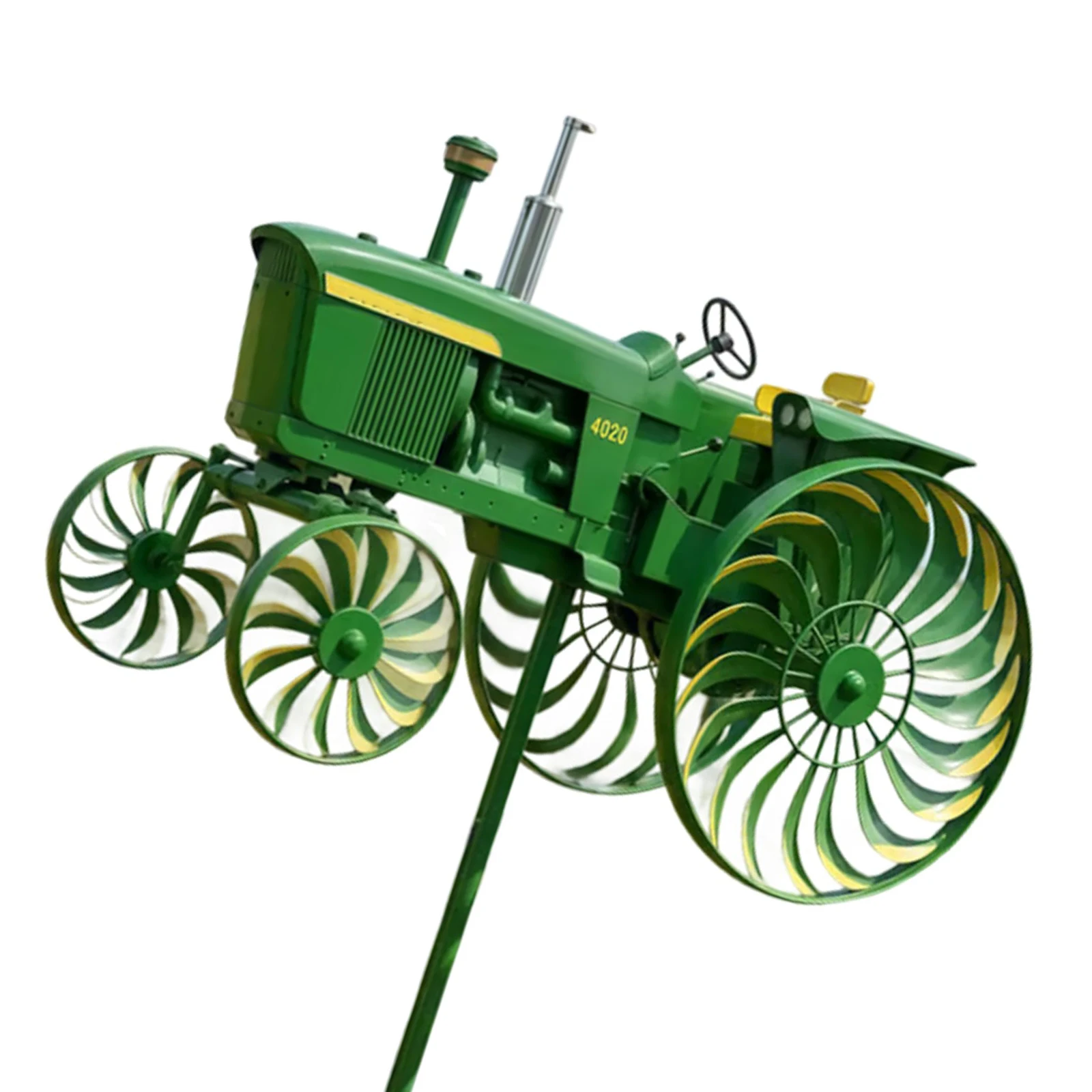 Tractor Wind Sculpture with Rotating Wheels Green Tractor Windmill Stake for Patio Yard Garden Gift for Friends Family
Tractor Wind Sculpture with Rotating Wheels Green Tractor Windmill Stake for Patio Yard Garden Gift for Friends Family