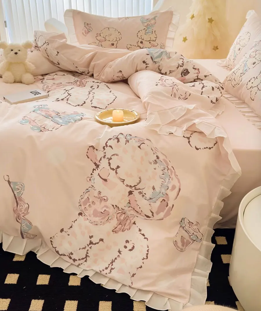 Cute sweet cartoon lamb bedding set child kid,full queen lovely fairyfair cotton home textile bed sheet pillow case quilt cover
Cute sweet cartoon lamb bedding set child kid,full queen lovely fairyfair cotton home textile bed sheet pillow case quilt cover