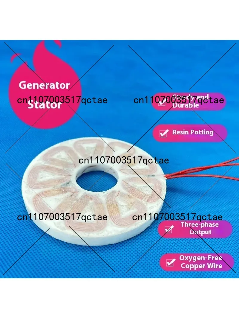 300W 3-Phase Coreless Disc Coil 90/160mm for Axial Flux Generator DIY Wind Turbine Micro Hydro Power System
300W 3-Phase Coreless Disc Coil 90/160mm for Axial Flux Generator DIY Wind Turbine Micro Hydro Power System
