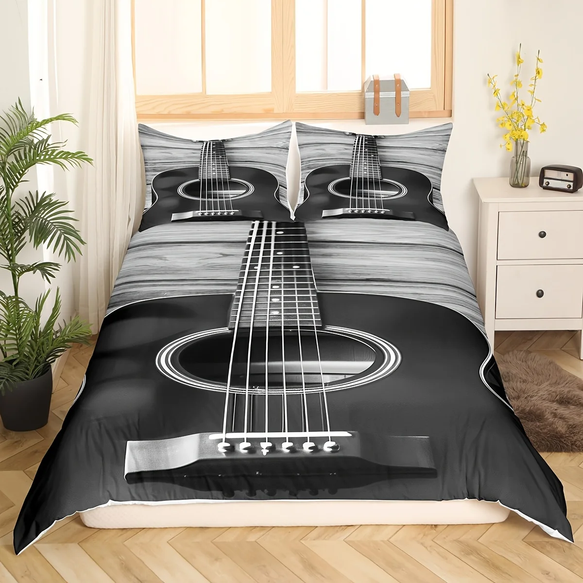 Erosebridal Guitar Duvet Cover Music Theme Bedding, Vintage Guitar On Wooden Floor Comforter Quilt Cover Modern Decoration Retro
Erosebridal Guitar Duvet Cover Music Theme Bedding, Vintage Guitar On Wooden Floor Comforter Quilt Cover Modern Decoration Retro