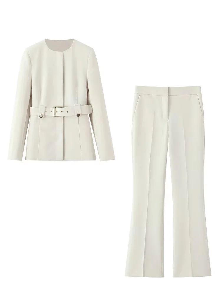 HH Women Fashion Long Sleeve O-Neck With Belt Button Solid Suit Jacket+High Waist Slim Zipper Pockets Pants 2-Piece Set
HH Women Fashion Long Sleeve O-Neck With Belt Button Solid Suit Jacket+High Waist Slim Zipper Pockets Pants 2-Piece Set