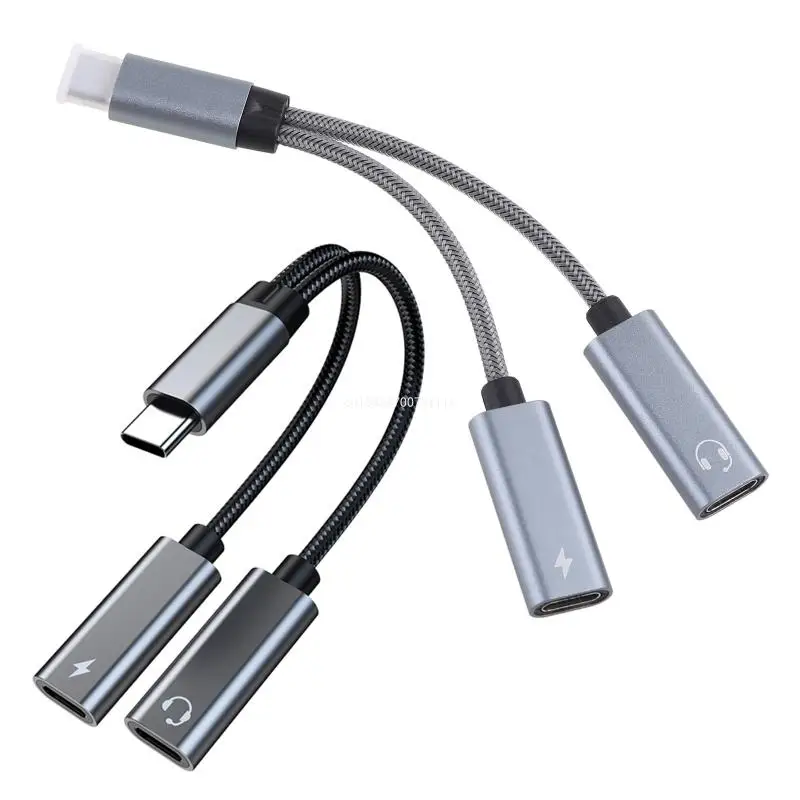 USB C Splitter Dual USB C Headphones Adapter 60W PD Fast Charging Dongle Cable for Cellphone DropShipping
USB C Splitter Dual USB C Headphones Adapter 60W PD Fast Charging Dongle Cable for Cellphone DropShipping