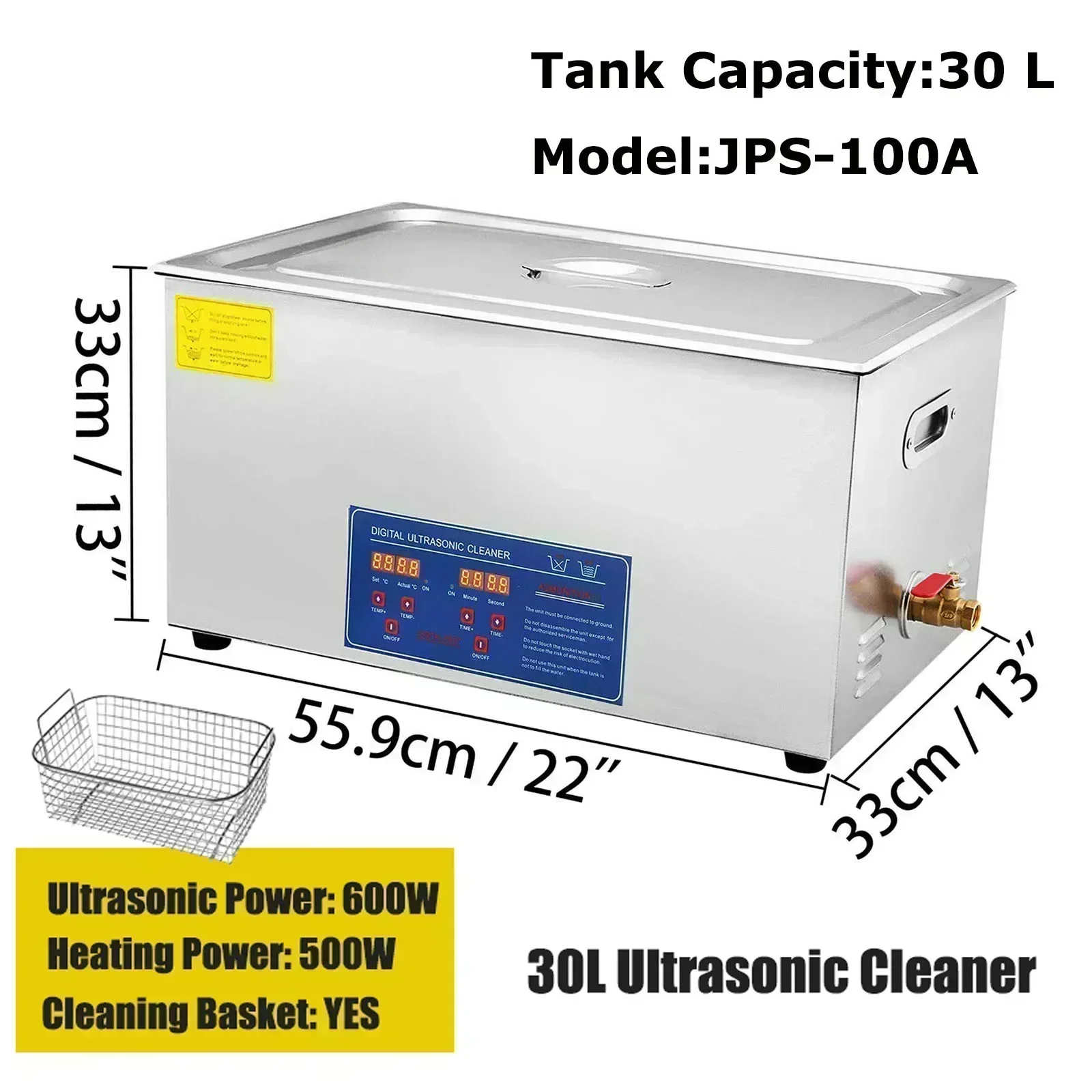 SIHAO Ultrasonic Cleaner 1.3L 2L 3L 6L 10L 15L 22L 30L Stainless Steel Cleaning Machine Digital Heater Timer Jewelry Cleaning
SIHAO Ultrasonic Cleaner 1.3L 2L 3L 6L 10L 15L 22L 30L Stainless Steel Cleaning Machine Digital Heater Timer Jewelry Cleaning