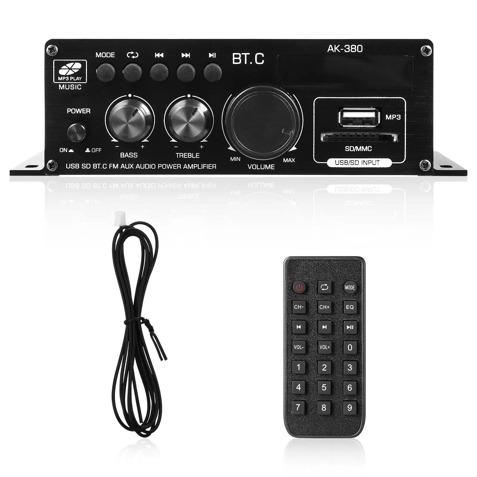 12v Power Amplifier Wireless Stereo Receiver for Car Home Party with USB Input Audio Amplifier Speaker Amp Mini
12v Power Amplifier Wireless Stereo Receiver for Car Home Party with USB Input Audio Amplifier Speaker Amp Mini