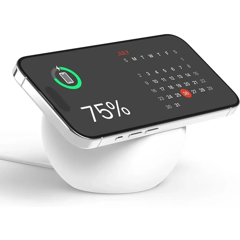 Магнитный силиконовый держатель для зарядки Magsafe в форме шара для Apple iPhone 15 Pro Max, беспроводное зарядное устройство, док-станция, подставка
Магнитный силиконовый держатель для зарядки Magsafe в форме шара для Apple iPhone 15 Pro Max, беспроводное зарядное устройство, док-станция, подставка