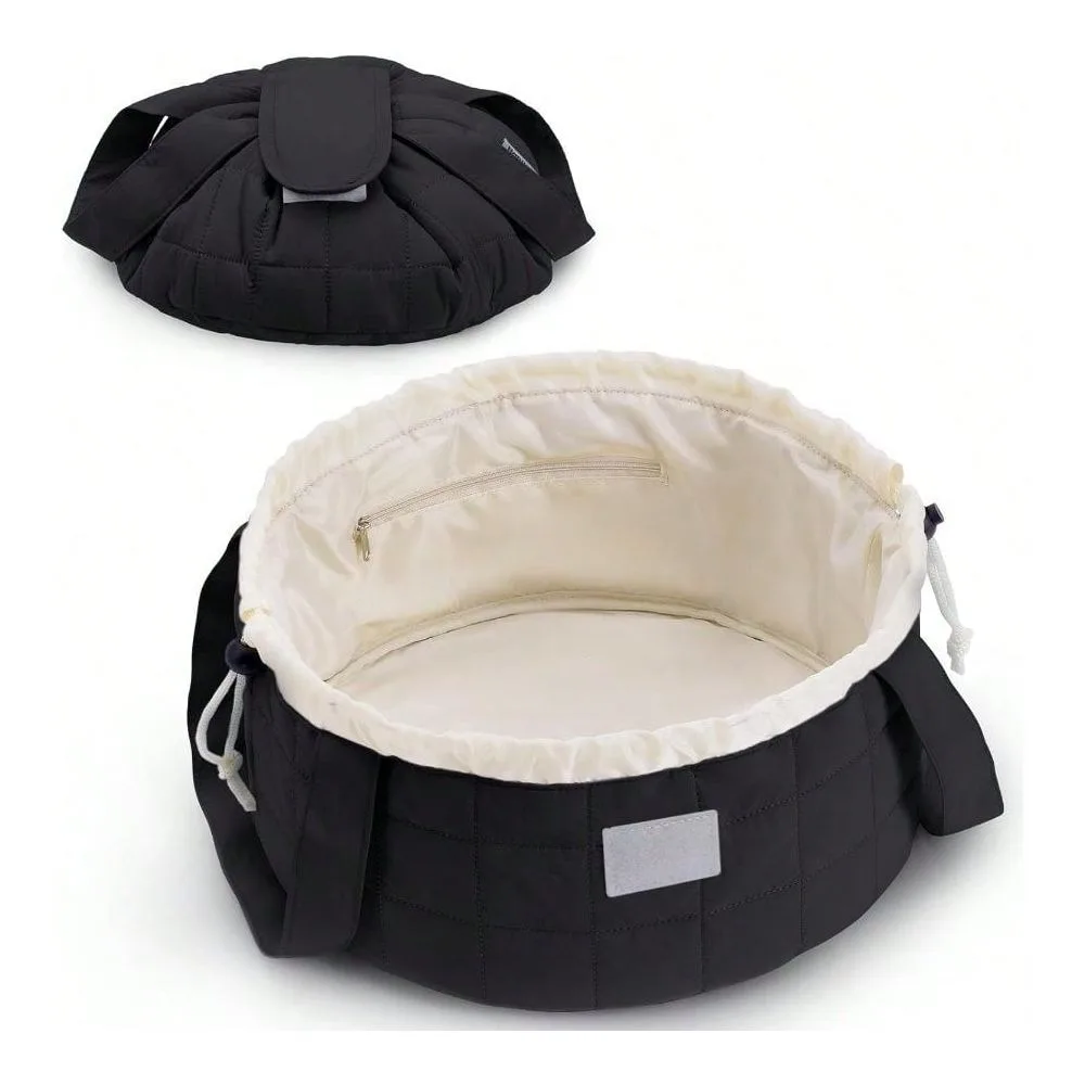Flat Open Drawstring Puffer Makeup Bag, Large Quilted Cosmetic Bag For Women Girls, Cute Make Bags With Handle, Travel Toile
Flat Open Drawstring Puffer Makeup Bag, Large Quilted Cosmetic Bag For Women Girls, Cute Make Bags With Handle, Travel Toile