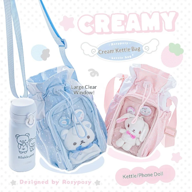 RosyPosy Korean Style Polka Dot Water Bottle Bag With Big Clear Window Portable Travel Doll Bag Fits Multiple Cup Types For Girl
RosyPosy Korean Style Polka Dot Water Bottle Bag With Big Clear Window Portable Travel Doll Bag Fits Multiple Cup Types For Girl