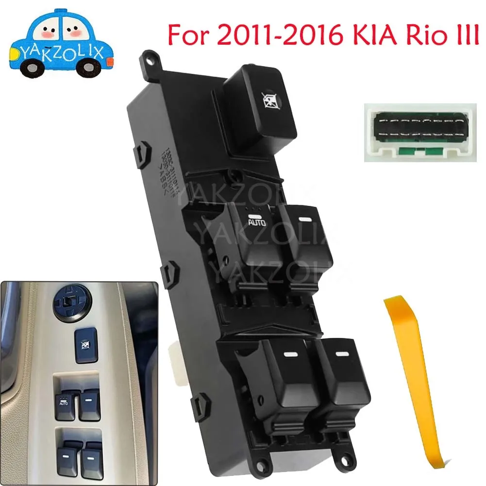 For KIA Rio III (UB) 2011 2012 2013 2014 2015 2016 Front Left Electric Power Lifter Window Switch Button Car Accessories
For KIA Rio III (UB) 2011 2012 2013 2014 2015 2016 Front Left Electric Power Lifter Window Switch Button Car Accessories