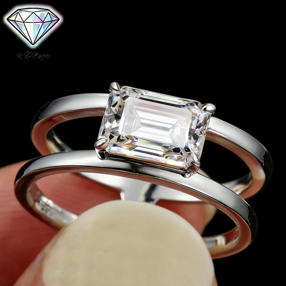 2Carat Emerald Cut Moissanite Engagement Ring Double Band Diamond Ring for Women S925 Sterling Silver with Certificate Jewelry
2Carat Emerald Cut Moissanite Engagement Ring Double Band Diamond Ring for Women S925 Sterling Silver with Certificate Jewelry