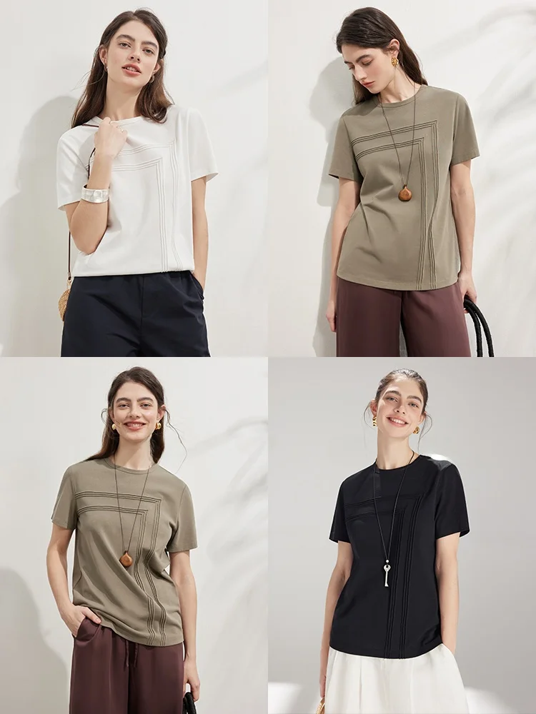Pure Cotton round Neck Short Sleeve T-Shirt Women's Pullover Soft And Crisp Design Casual Style Comfortable Breathable Spring...
Pure Cotton round Neck Short Sleeve T-Shirt Women's Pullover Soft And Crisp Design Casual Style Comfortable Breathable Spring...