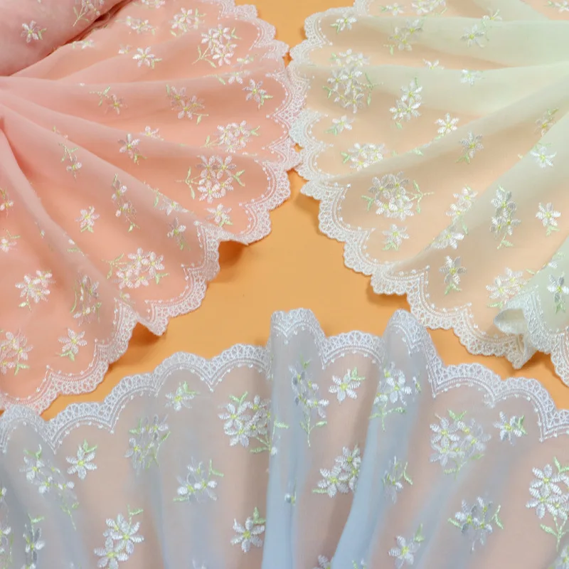 20Yards Chiffon Lace DIY Bra Sewing Accessories Trim Blue Green Pink Flower Embroidery Mesh Lace Fabrics for Lingerie
20Yards Chiffon Lace DIY Bra Sewing Accessories Trim Blue Green Pink Flower Embroidery Mesh Lace Fabrics for Lingerie
