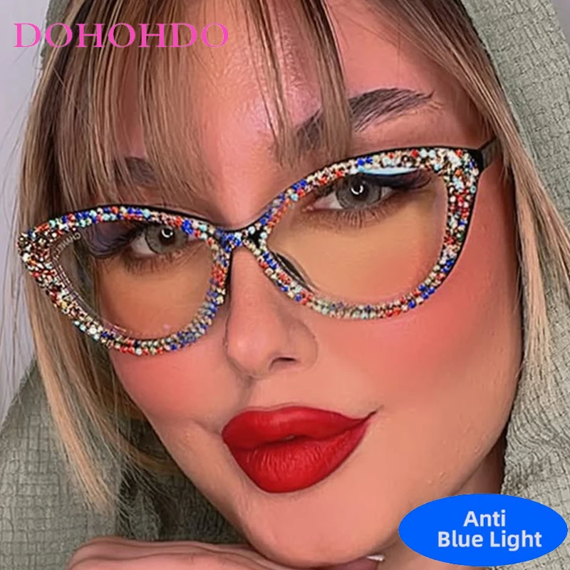 Trendy Luxury Rhinestone Cat Eye Vintage Optical Glasses Women Men Blue Light Blocking Glasses New Fashion Designer Glasses Очки
Trendy Luxury Rhinestone Cat Eye Vintage Optical Glasses Women Men Blue Light Blocking Glasses New Fashion Designer Glasses Очки