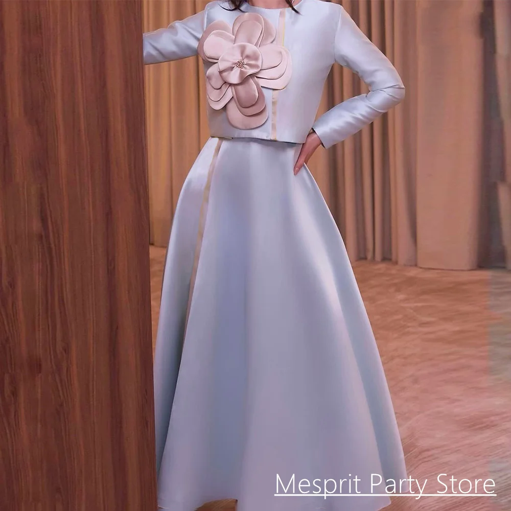 Arabian Prom Dress Two Pieces Party Gown Customized Round Neck Full Sleeves Big Flower Beading A Line Arabic Prom Dresses
Arabian Prom Dress Two Pieces Party Gown Customized Round Neck Full Sleeves Big Flower Beading A Line Arabic Prom Dresses