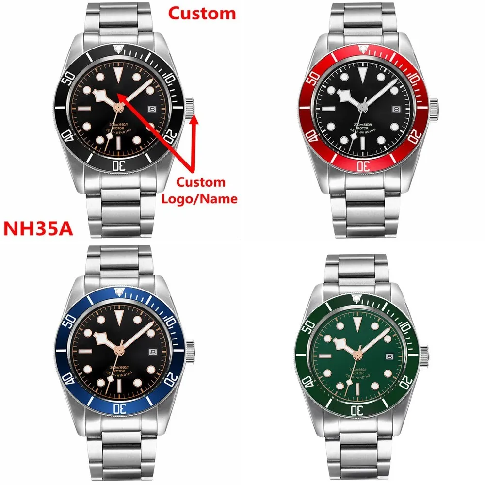 Moq 5 units wholesale price custom logo high quality luxury watch NH35/Miyota Automatic Mechanical Men's Dive
Moq 5 units wholesale price custom logo high quality luxury watch NH35/Miyota Automatic Mechanical Men's Dive