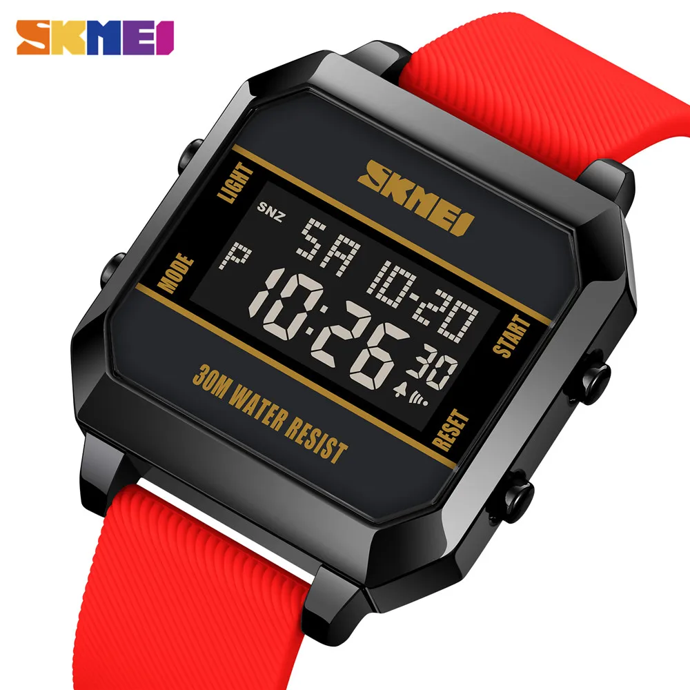 

SKMEI Japan Digital movement Wristwatch For Mens Sport Watches 3Bar Waterproof LED Light Electronic Countdown Clock reloj hombre