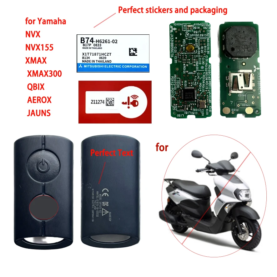 Ключ для автомобиля Yamaha NVX NVX155 XMAX XMAX300 QBIX AEROX JAUNS 315 МГц/433,92 МГц ID49 чип
Ключ для автомобиля Yamaha NVX NVX155 XMAX XMAX300 QBIX AEROX JAUNS 315 МГц/433,92 МГц ID49 чип