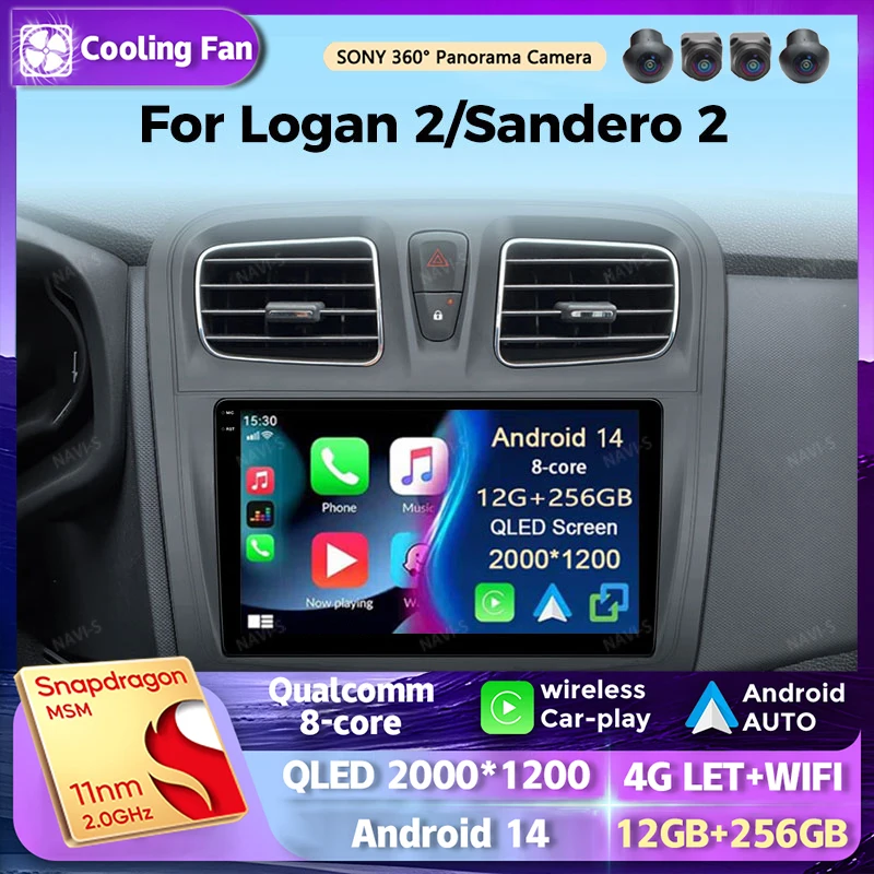 Автомобильный радиоприемник Android 14 для Renault Logan 2 Sandero 2 2012-2019 Мультимедийный плеер Беспроводной Carplay Стерео DVD DSP 48EQ
Автомобильный радиоприемник Android 14 для Renault Logan 2 Sandero 2 2012-2019 Мультимедийный плеер Беспроводной Carplay Стерео DVD DSP 48EQ
