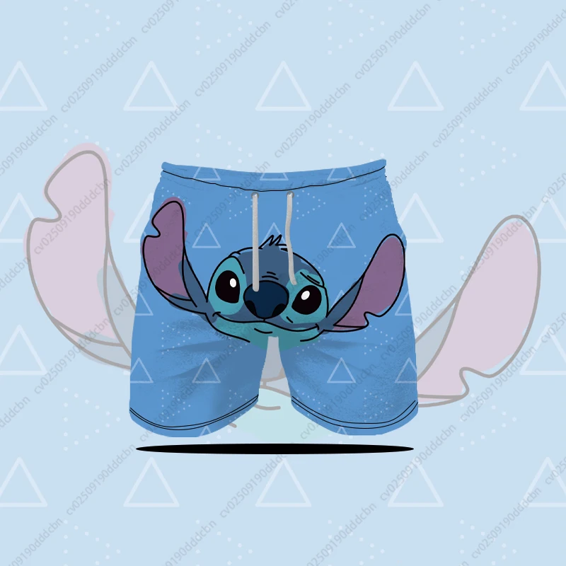 Шорты с милым принтом Disney Stitch, новинка 2025, мужские летние повседневные пляжные шорты, повседневные шорты с регулируемым поясом на шнурке 
Шорты с милым принтом Disney Stitch, новинка 2025, мужские летние повседневные пляжные шорты, повседневные шорты с регулируемым поясом на шнурке