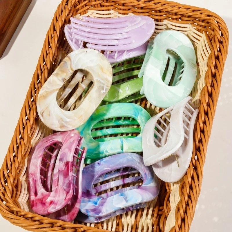 Мраморная плоская круглая заколка для волос с эффектом премиум-класса, заколка-краб для женщин, аксессуар для укладки волос на затылке.
Мраморная плоская круглая заколка для волос с эффектом премиум-класса, заколка-краб для женщин, аксессуар для укладки волос на затылке.