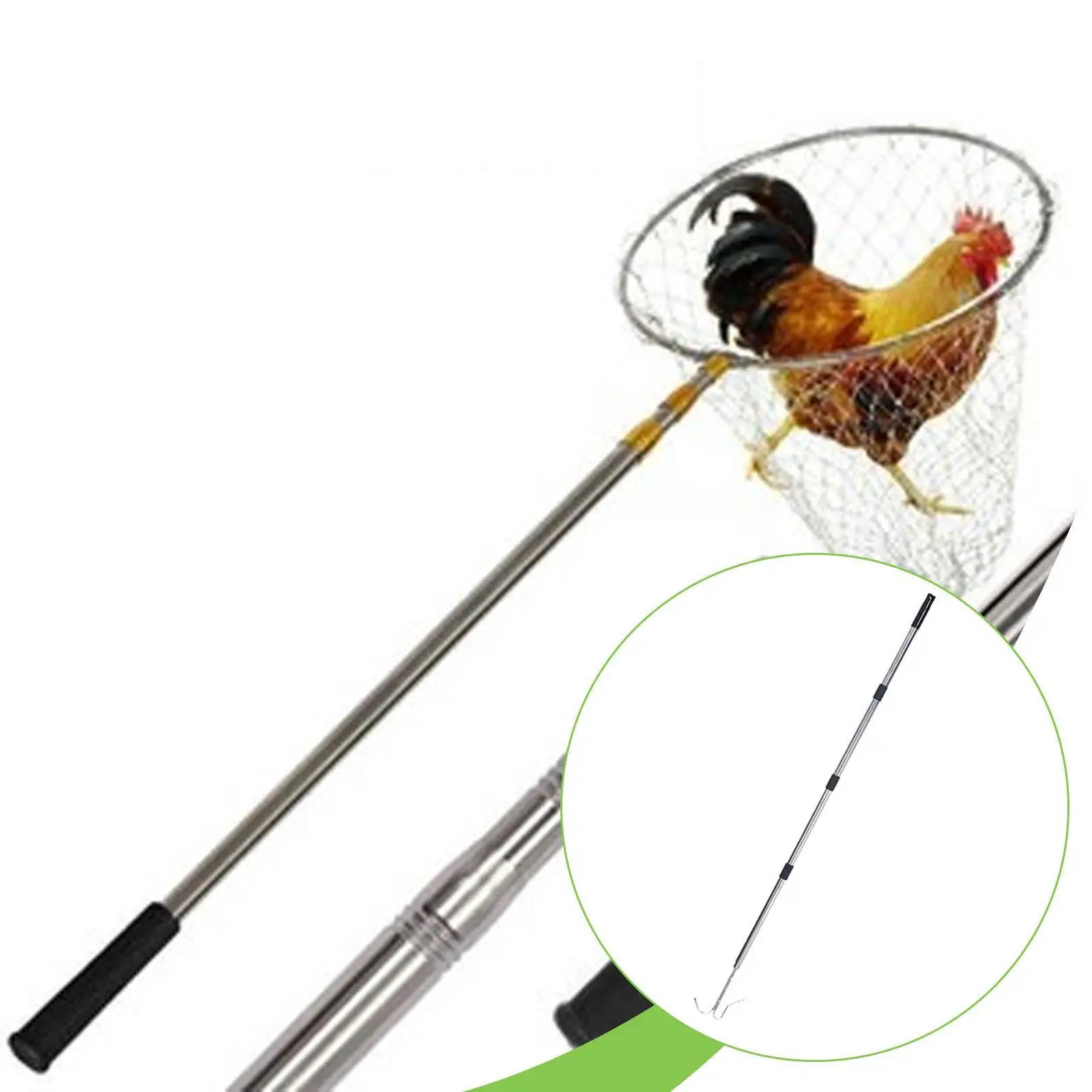 Chicken Catching Tool Stainless Steel Leg Hook Versatile Farm Animal Grabbing Gadget for Coop Accessory Poultry Use
Chicken Catching Tool Stainless Steel Leg Hook Versatile Farm Animal Grabbing Gadget for Coop Accessory Poultry Use