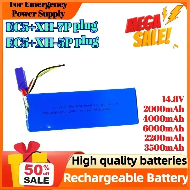 2-6Ah 14.8V for Emergency Power Supply Car Starter Li-Polymer Rechargeable Battery Li-Po 4442125 446786 857080 7367135
2-6Ah 14.8V for Emergency Power Supply Car Starter Li-Polymer Rechargeable Battery Li-Po 4442125 446786 857080 7367135