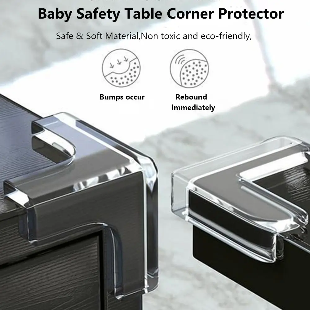 4Pcs Soft Silicon Desk Safety Corner Guards Edge Protection Anticollision Strip Table Corner Protector
4Pcs Soft Silicon Desk Safety Corner Guards Edge Protection Anticollision Strip Table Corner Protector