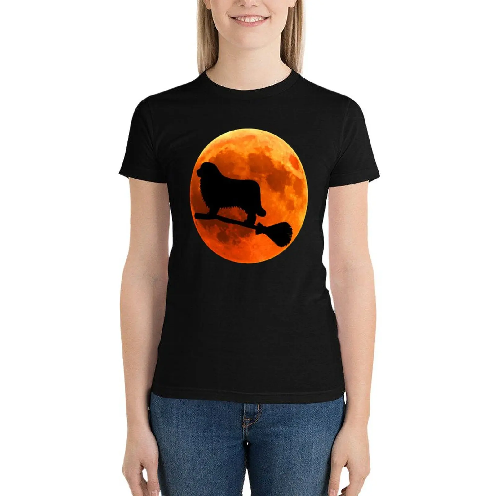 Newfoundland Dog Silhouette Moon Halloween T-Shirt tees customs t shirts for Womens
Newfoundland Dog Silhouette Moon Halloween T-Shirt tees customs t shirts for Womens