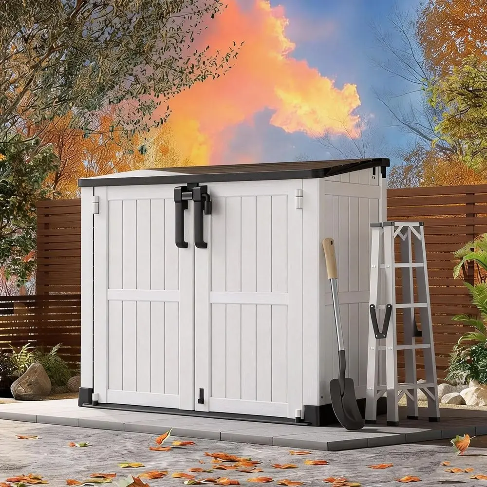 Портативный водонепроницаемый уличный складской шкаф-сарай - 36 куб. футов, запираемый, для заднего двора, простая сборка
Портативный водонепроницаемый уличный складской шкаф-сарай - 36 куб. футов, запираемый, для заднего двора, простая сборка