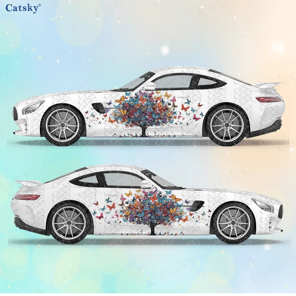 2pcs Colored Butterfly Tree Car Side Wraps, Self-Adhesive PVC Waterproof & Scratch-Resistant Stickers, Car Accessory Gift
2pcs Colored Butterfly Tree Car Side Wraps, Self-Adhesive PVC Waterproof & Scratch-Resistant Stickers, Car Accessory Gift