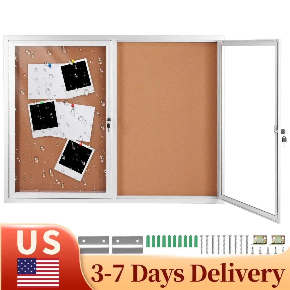 Weatherproof Cork Noticeboard Aluminum Frame Wall-Mounted Display Case with Glass Locking Door for Home Office and Community Use
Weatherproof Cork Noticeboard Aluminum Frame Wall-Mounted Display Case with Glass Locking Door for Home Office and Community Use