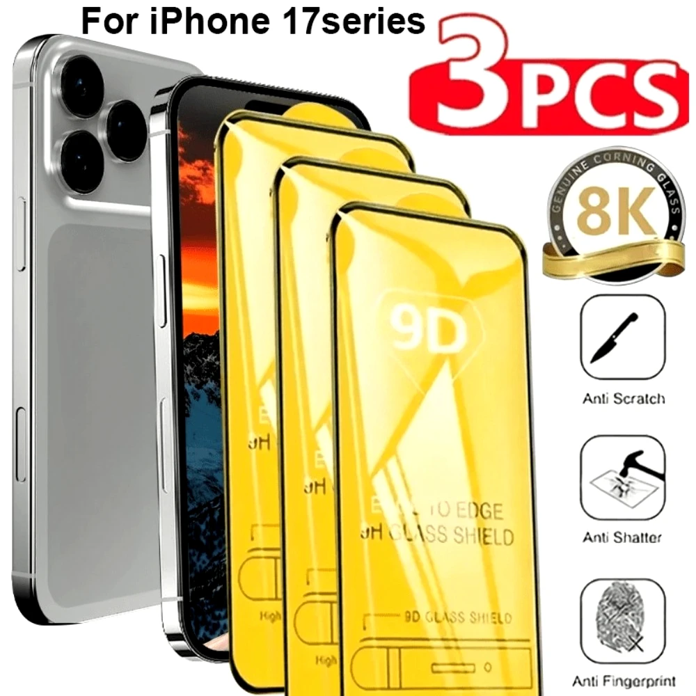 Комплект из 3 шт. 9D полноэкранного защитного стекла для iPhone 17, 16, 15 Pro Max, Air 17e, 16e, а также для iPhone 15, 14 Plus, 14, 13, 12, 11 Pro
Комплект из 3 шт. 9D полноэкранного защитного стекла для iPhone 17, 16, 15 Pro Max, Air 17e, 16e, а также для iPhone 15, 14 Plus, 14, 13, 12, 11 Pro