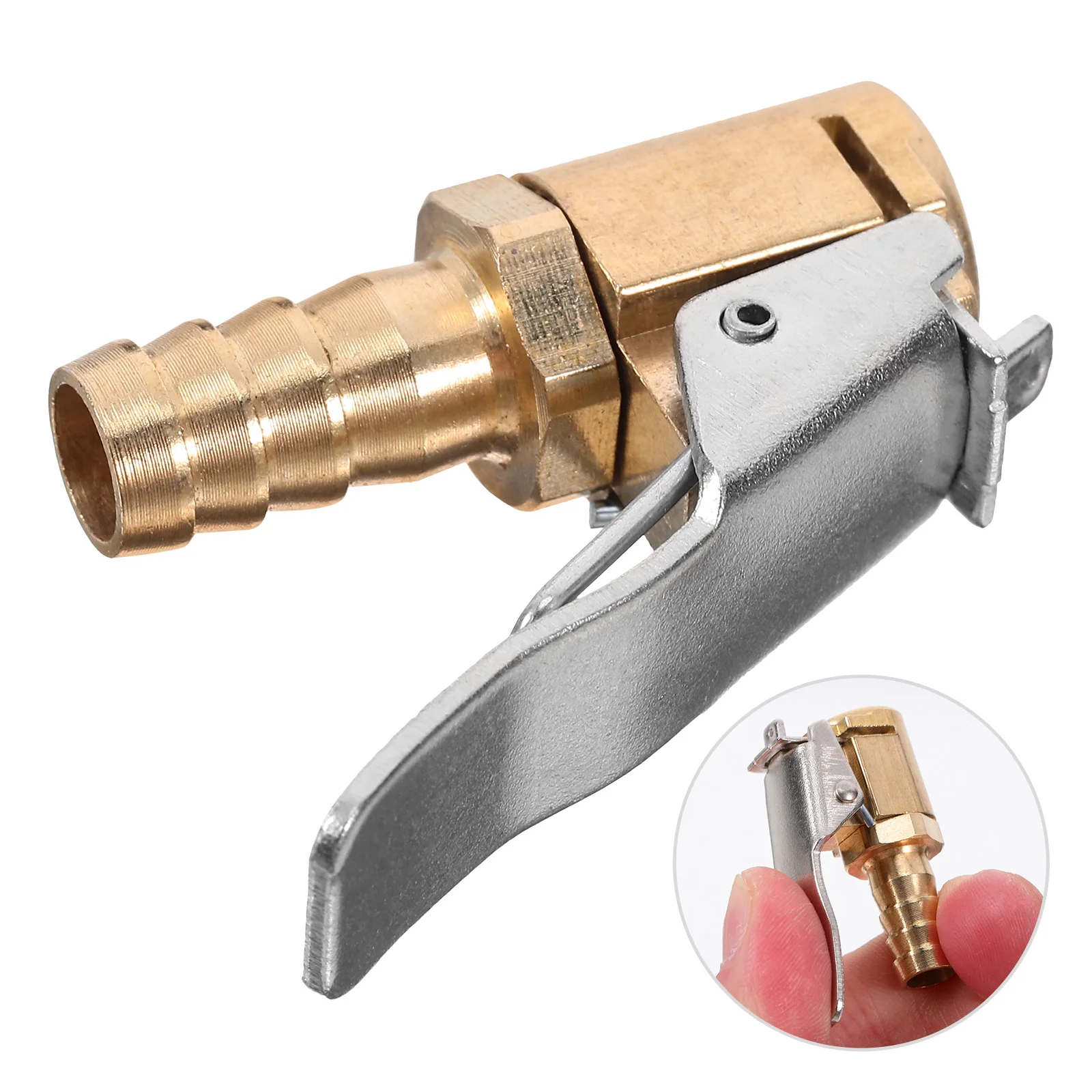 Hose Air Pump Adapter Quick Connect Tire Inflation Nozzle Compressor Inflate Locking Chuck Clip
Hose Air Pump Adapter Quick Connect Tire Inflation Nozzle Compressor Inflate Locking Chuck Clip