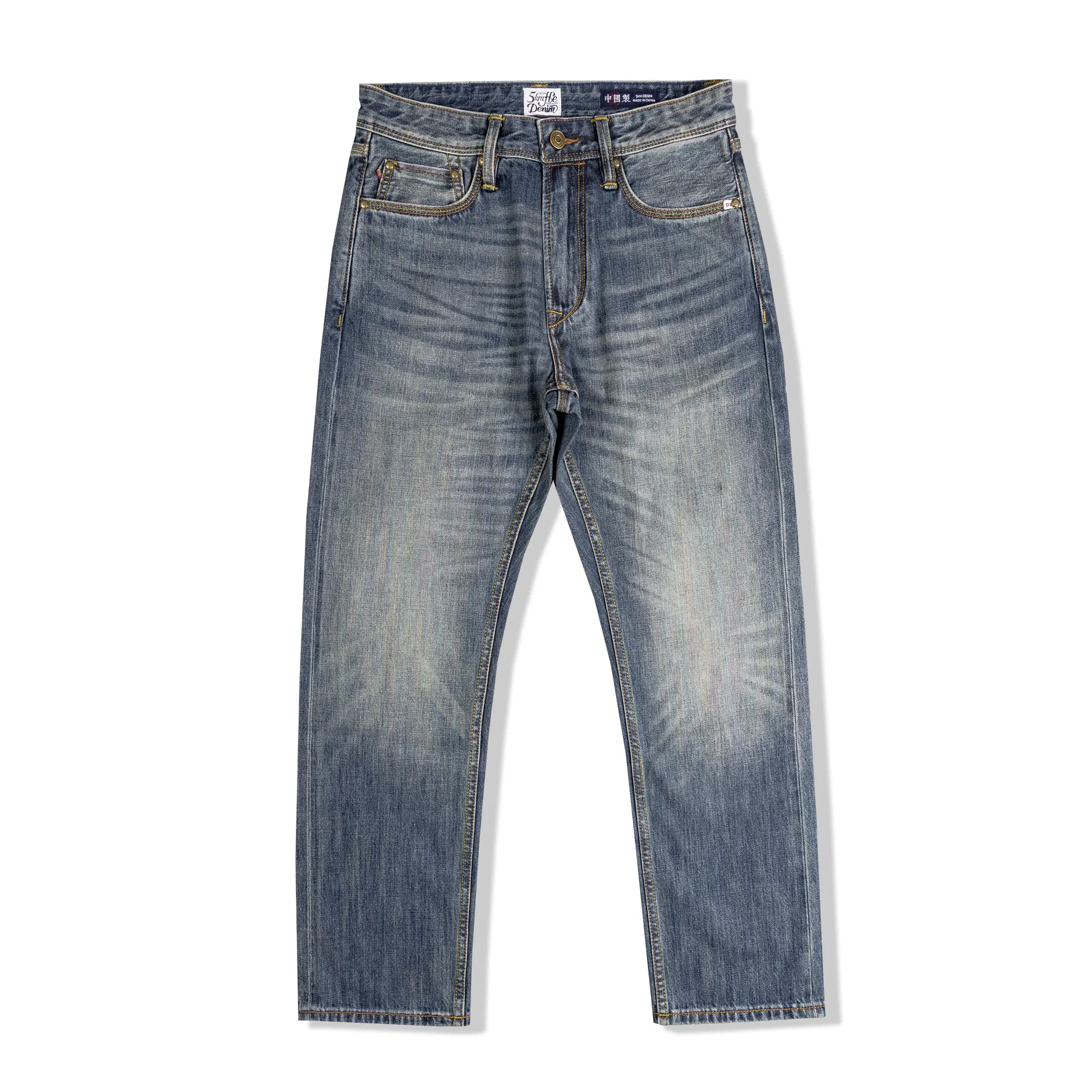 Men's Amekaji Traditional Multi-Tone Dyed 11oz Lightweight 100% Cotton Selvedge Denim Regular Straight Washed Commuter Jeans 5KM
Men's Amekaji Traditional Multi-Tone Dyed 11oz Lightweight 100% Cotton Selvedge Denim Regular Straight Washed Commuter Jeans 5KM