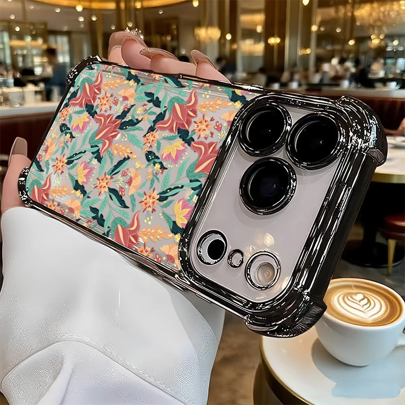 For iPhone 16 17 Pro Max Retro Flower Floral Pattern Phone Case For iPhone 17 Air 17E 15 Plus 16E Plating Shockproof Cover
For iPhone 16 17 Pro Max Retro Flower Floral Pattern Phone Case For iPhone 17 Air 17E 15 Plus 16E Plating Shockproof Cover