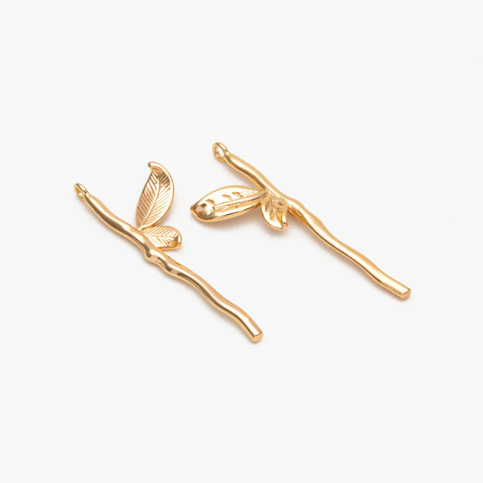 10pcs Branch Leaf Charms, 18K Gold Plated Brass, For Jewelry Making Diy Accessories Material Supplies (GB-3777)
10pcs Branch Leaf Charms, 18K Gold Plated Brass, For Jewelry Making Diy Accessories Material Supplies (GB-3777)