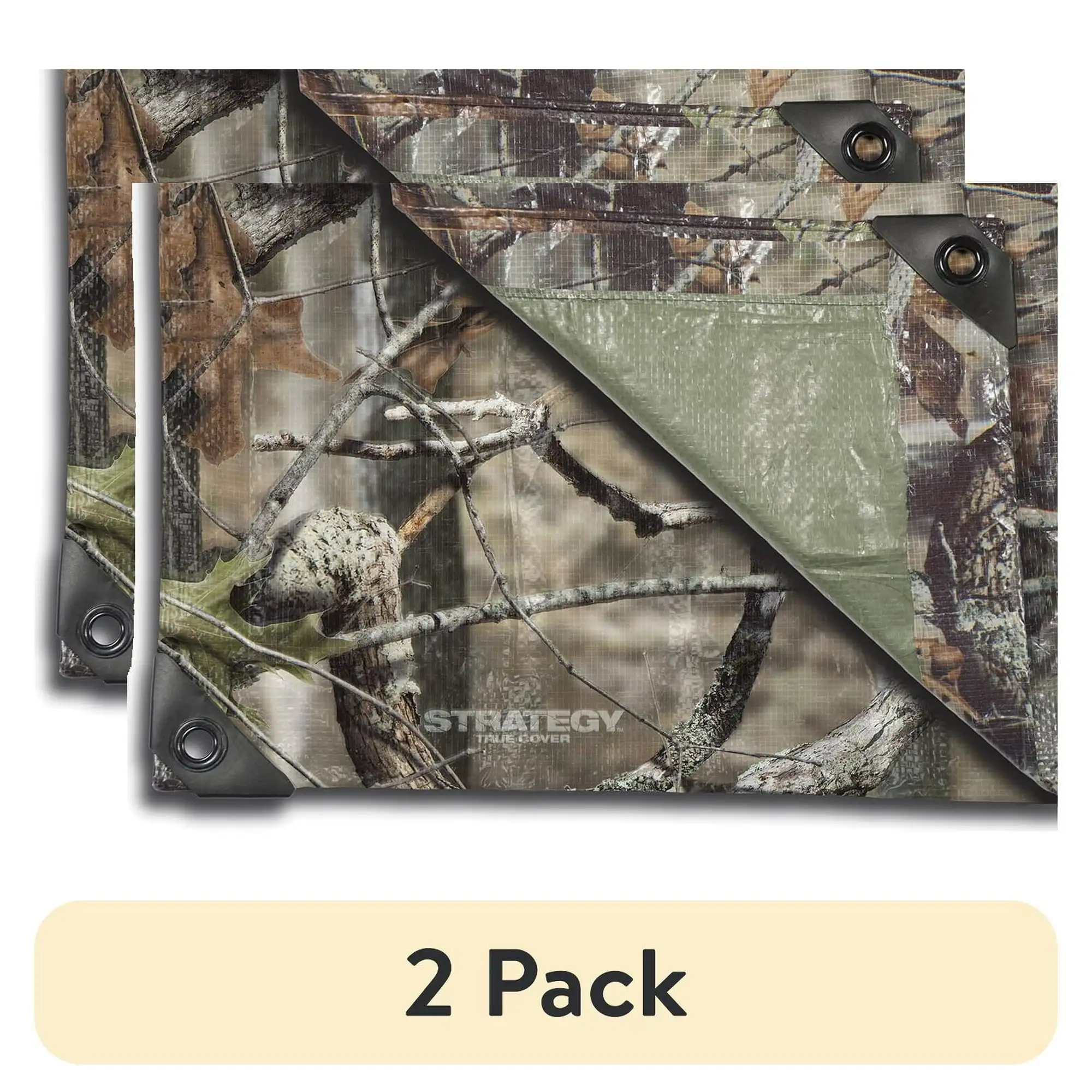 (2 pack) Strategy True Cover Weather Resistant All Purpose Polyethylene Camo Tarp 10’ x 8’
(2 pack) Strategy True Cover Weather Resistant All Purpose Polyethylene Camo Tarp 10’ x 8’