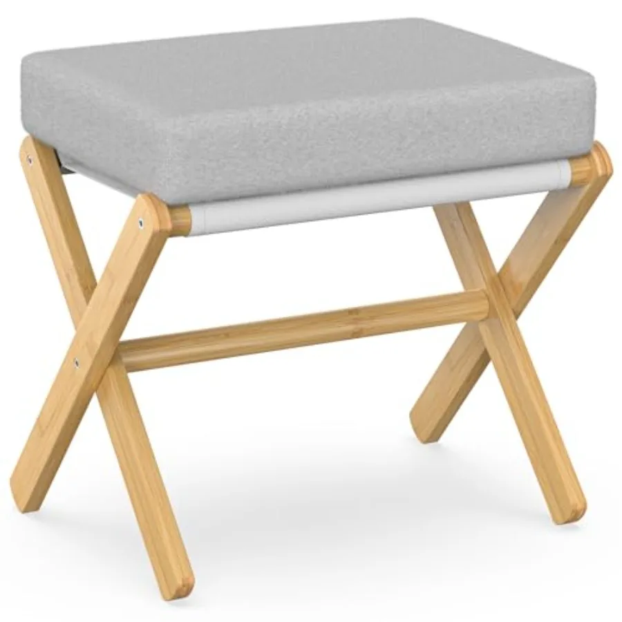Foldable Feet Stool Ottoman Modern Feet Rest with Bamboo X Legs and Thick Foam Cushion Folding Feet Stools Small Padded for Bed
Foldable Feet Stool Ottoman Modern Feet Rest with Bamboo X Legs and Thick Foam Cushion Folding Feet Stools Small Padded for Bed