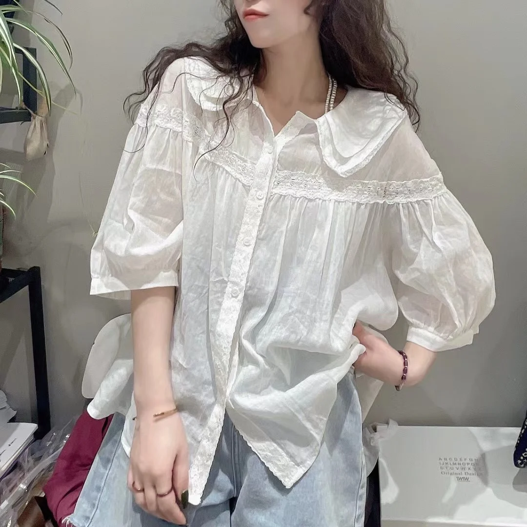 BOLATU Plutarch Cotton Linen Hollow out Ethnic Style Versatile Shirt Top Thin Sun Protection Short Sleeve Neck Design
BOLATU Plutarch Cotton Linen Hollow out Ethnic Style Versatile Shirt Top Thin Sun Protection Short Sleeve Neck Design