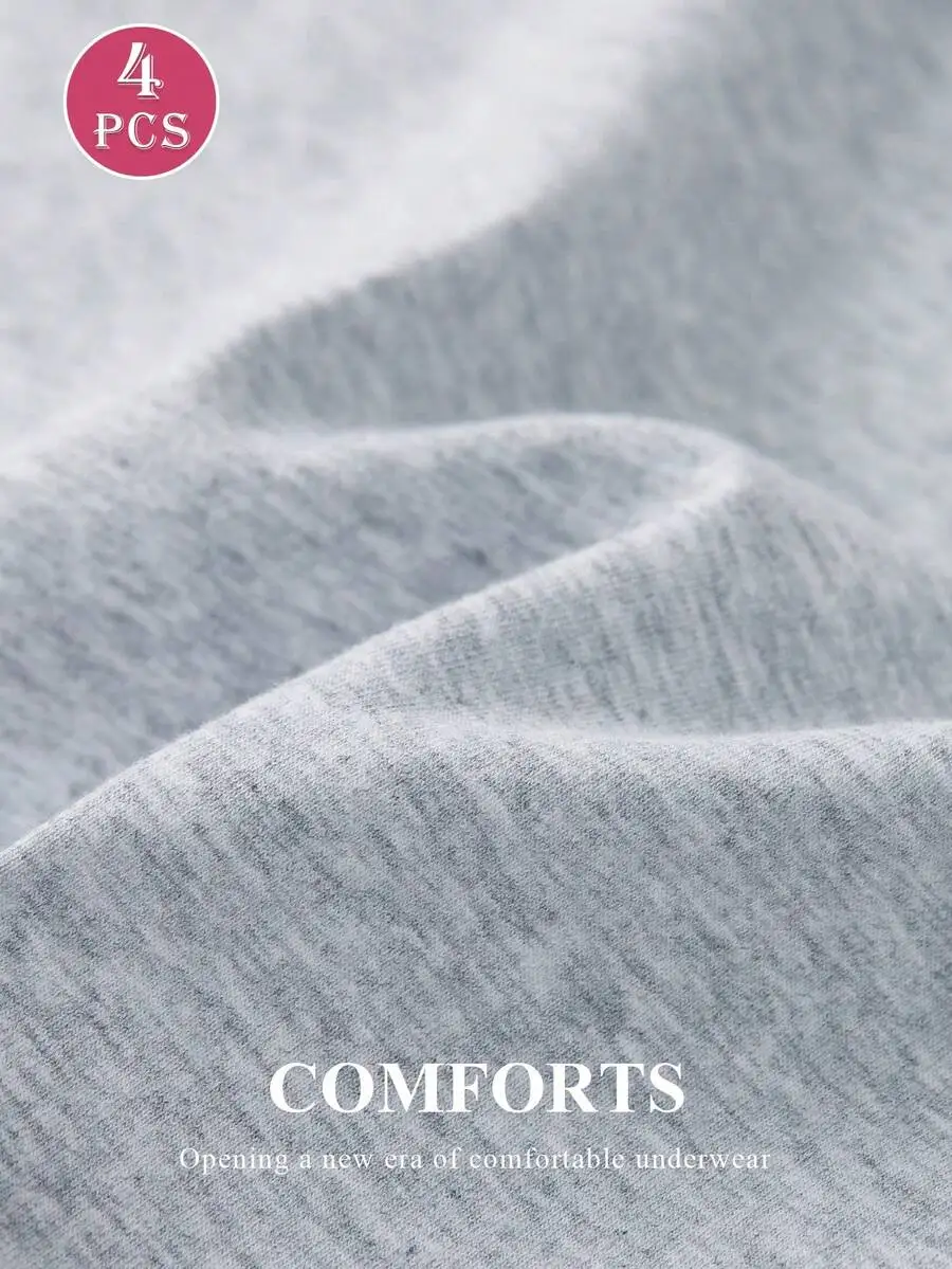 4 Pcs Women High-Waist Breathable Soft Cotton Panties
4 Pcs Women High-Waist Breathable Soft Cotton Panties