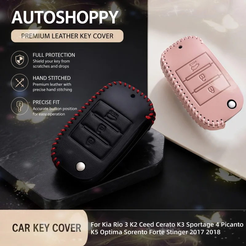Leather Car Key Case Cover Shell Fob for KIA RIO 3 K2 K3 K4 K5 Sportege Picanto Optima Soul Ceed Sorento Forte Stinger Cerato
Leather Car Key Case Cover Shell Fob for KIA RIO 3 K2 K3 K4 K5 Sportege Picanto Optima Soul Ceed Sorento Forte Stinger Cerato