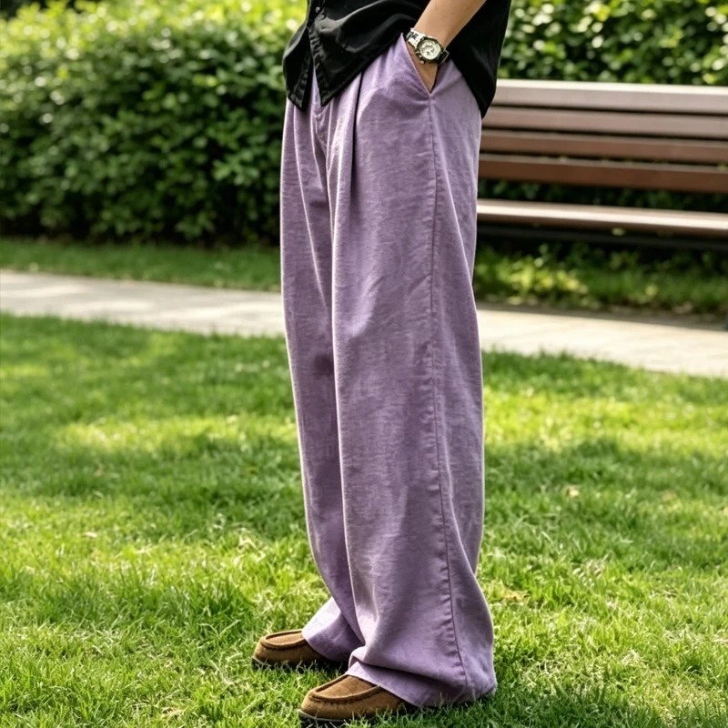 Men Linen Pants Pleated High Waist Wide Leg Trousers Lightweight Breathable Streetwear Loose Fit Casual Beach Holiday For Summer
Men Linen Pants Pleated High Waist Wide Leg Trousers Lightweight Breathable Streetwear Loose Fit Casual Beach Holiday For Summer