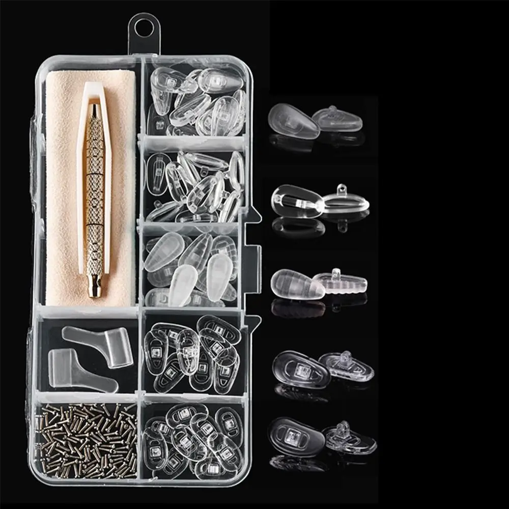 Silicone Eyeglass Repair Kit Antiskid Replaceable Nose Pads Repair Kit Universal Sturdy Precision Screw Sets Sunglasses
Silicone Eyeglass Repair Kit Antiskid Replaceable Nose Pads Repair Kit Universal Sturdy Precision Screw Sets Sunglasses