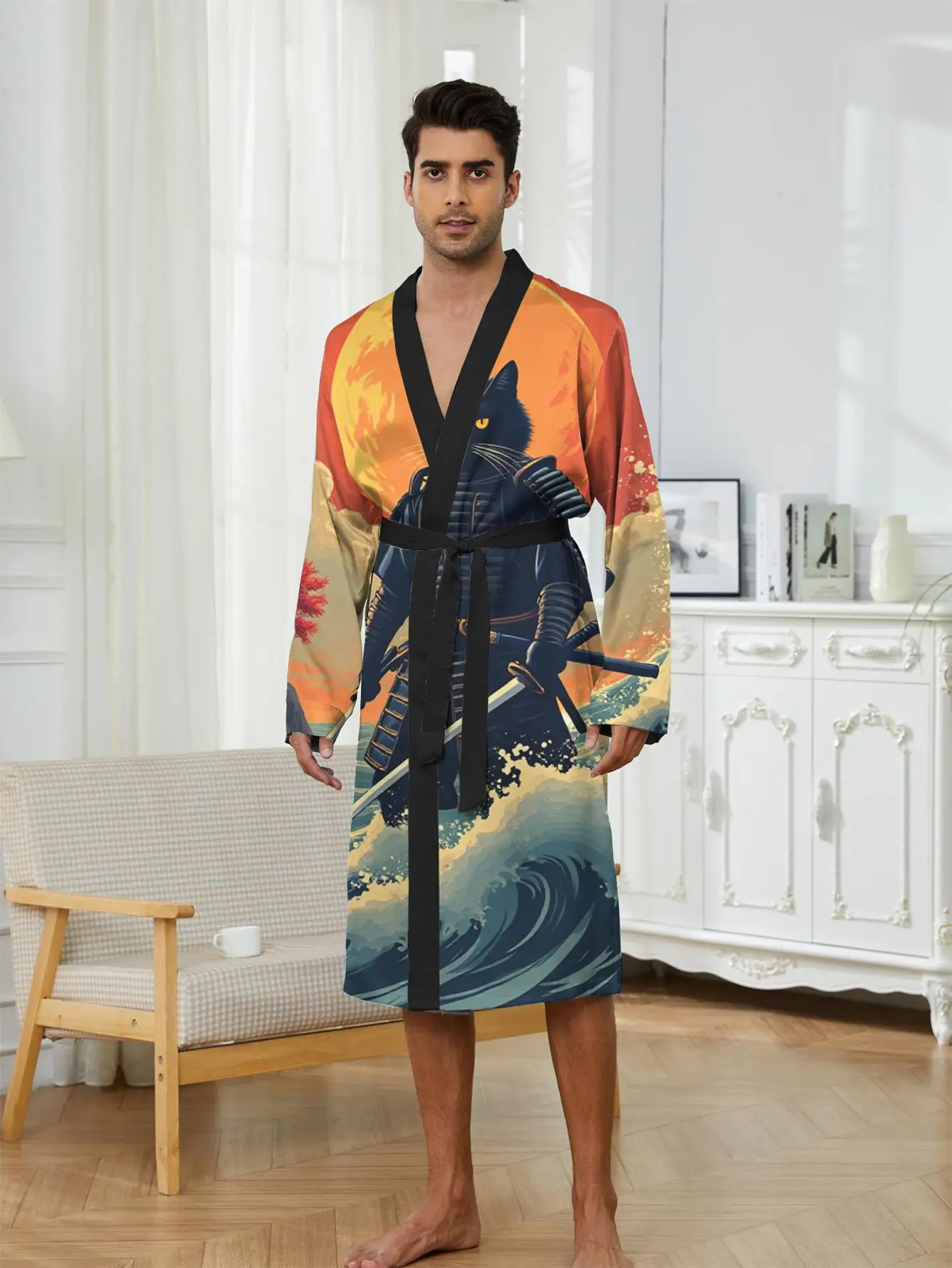 1pc Men's Robes 2026 Spring/Summer Sleepwear Dressing Gown Polyester 3D Printed Robes Robe for Man Graphic Nightie for Men
1pc Men's Robes 2026 Spring/Summer Sleepwear Dressing Gown Polyester 3D Printed Robes Robe for Man Graphic Nightie for Men