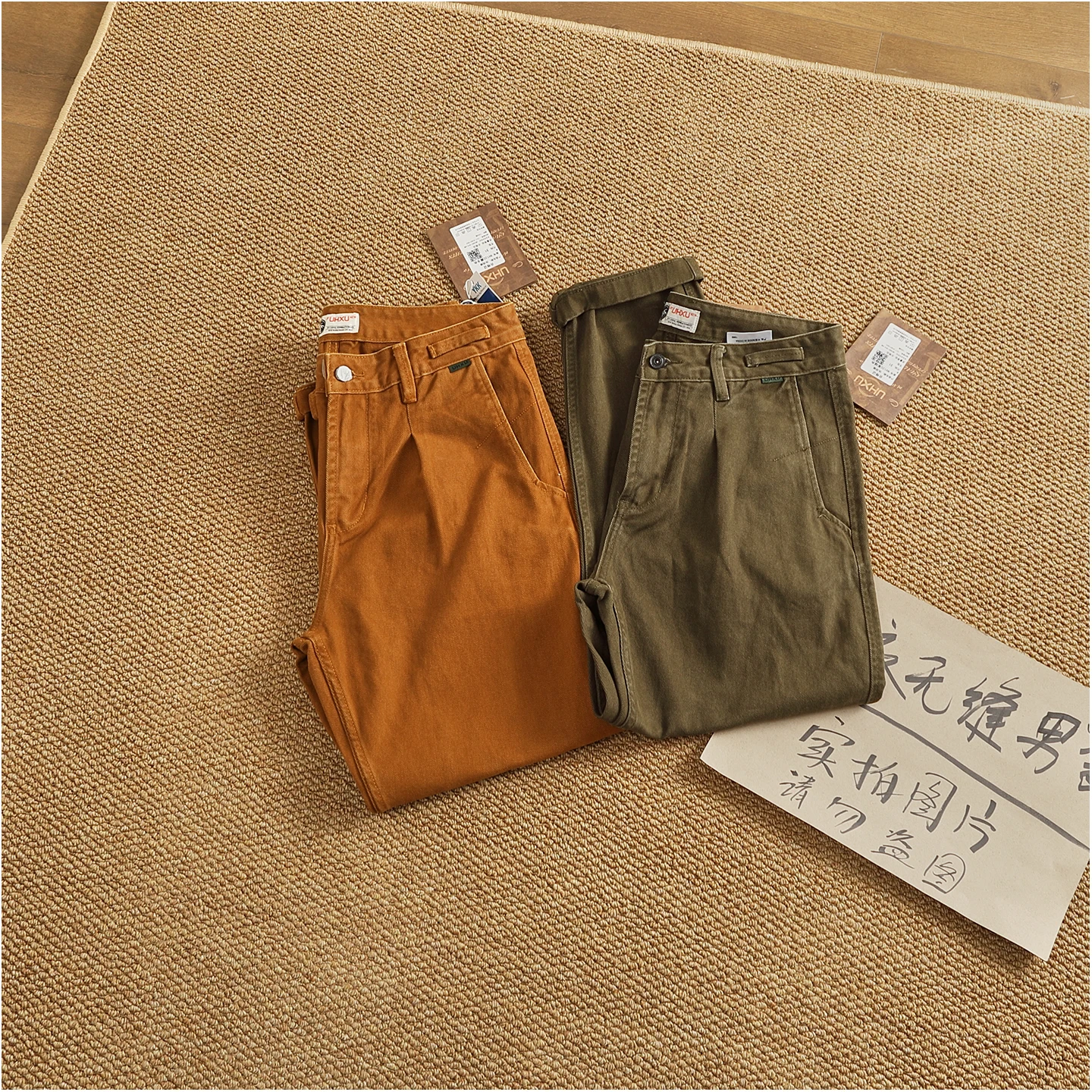 Осень 2024, новые японские ретро тяжелые тканые брюки-карго, мужская мода, 100% хлопок, потертые повседневные свободные повседневные брюки в стиле чино 
Осень 2024, новые японские ретро тяжелые тканые брюки-карго, мужская мода, 100% хлопок, потертые повседневные свободные повседневные брюки в стиле чино