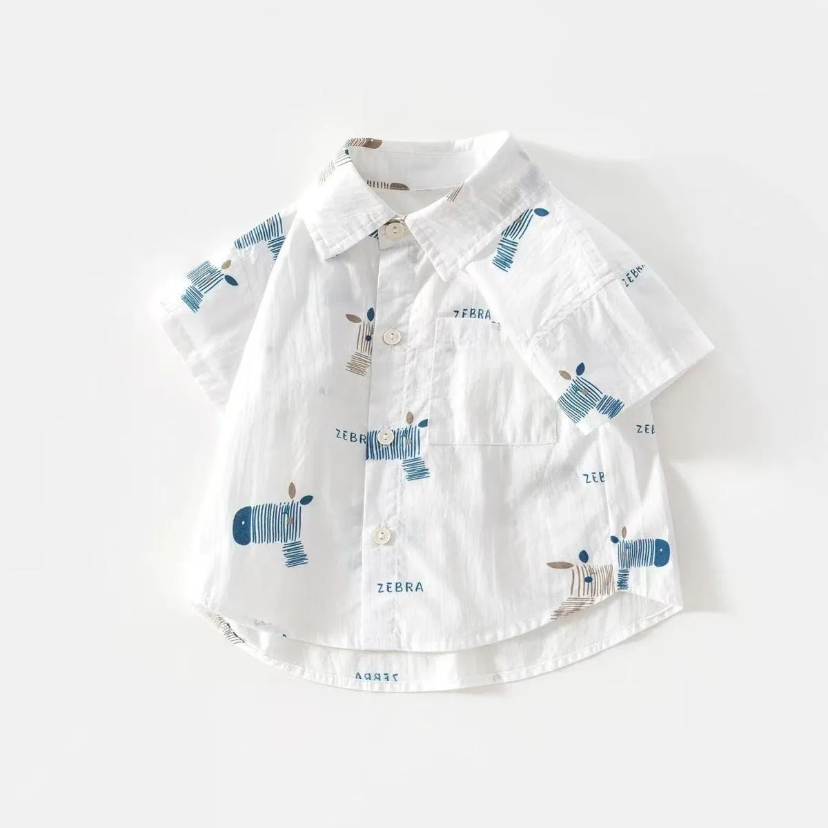 Boys' Short Sleeved Shirt Children's Summer Pure Cotton Top Thin Shirt
Boys' Short Sleeved Shirt Children's Summer Pure Cotton Top Thin Shirt