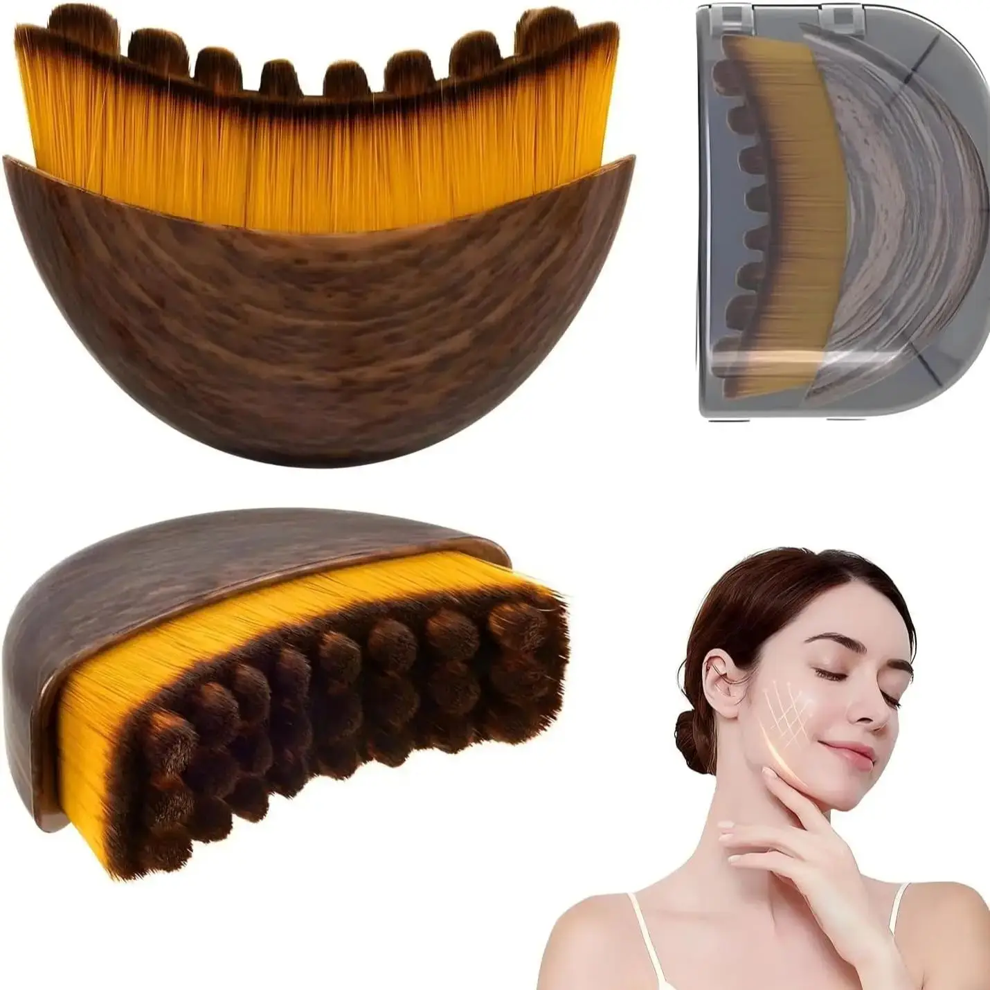 Эргономичная контурная щетка для лица, ручной лимфодренажный массажер, мягкая щетина для очищения и формирования лица
Эргономичная контурная щетка для лица, ручной лимфодренажный массажер, мягкая щетина для очищения и формирования лица