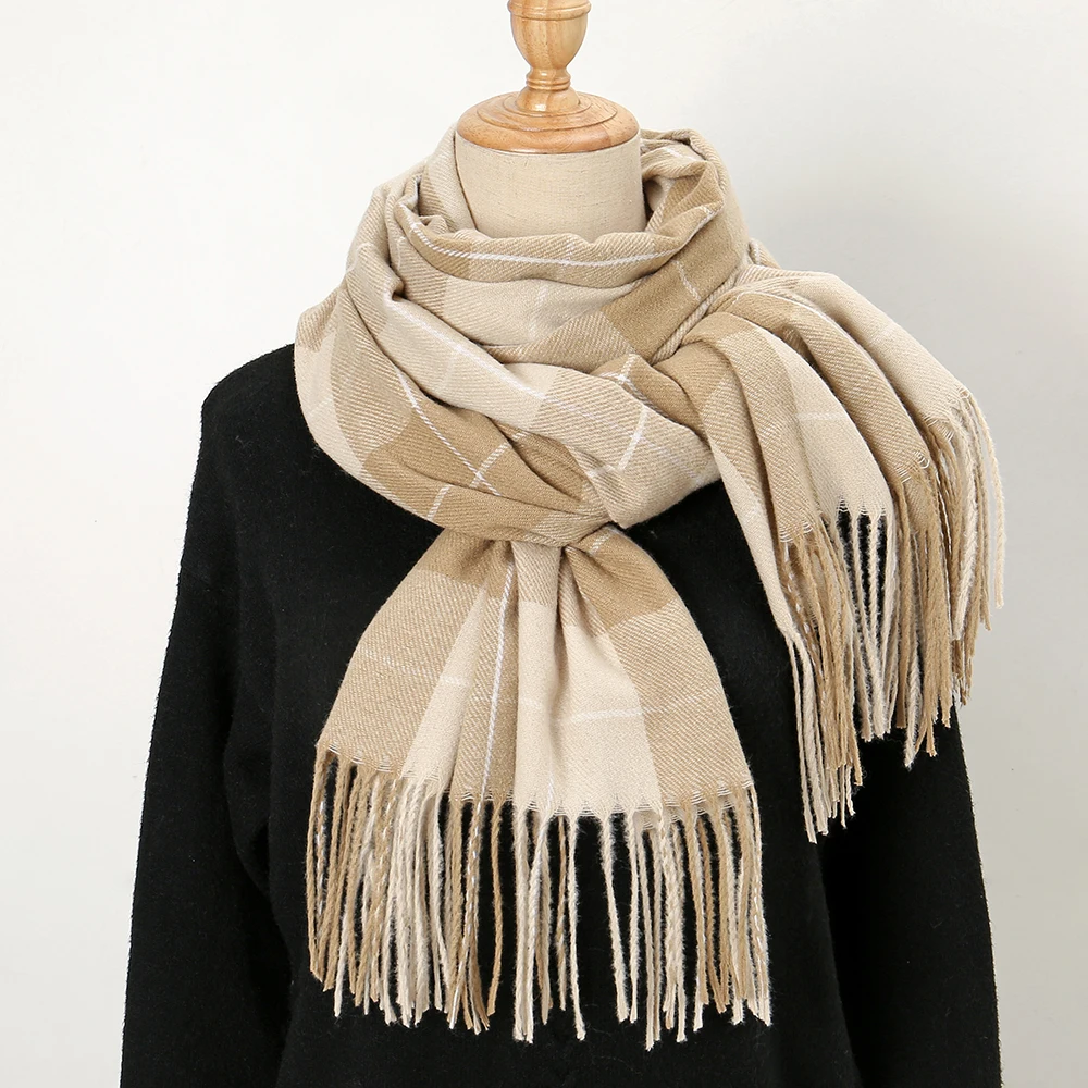 Luxury Women Plaid Scarf Winter Pashmina Shawls Cashmere Thick Wraps Lady Tassel Warm Scarves Bufanda Mufflers Echarpe Bandana
Luxury Women Plaid Scarf Winter Pashmina Shawls Cashmere Thick Wraps Lady Tassel Warm Scarves Bufanda Mufflers Echarpe Bandana