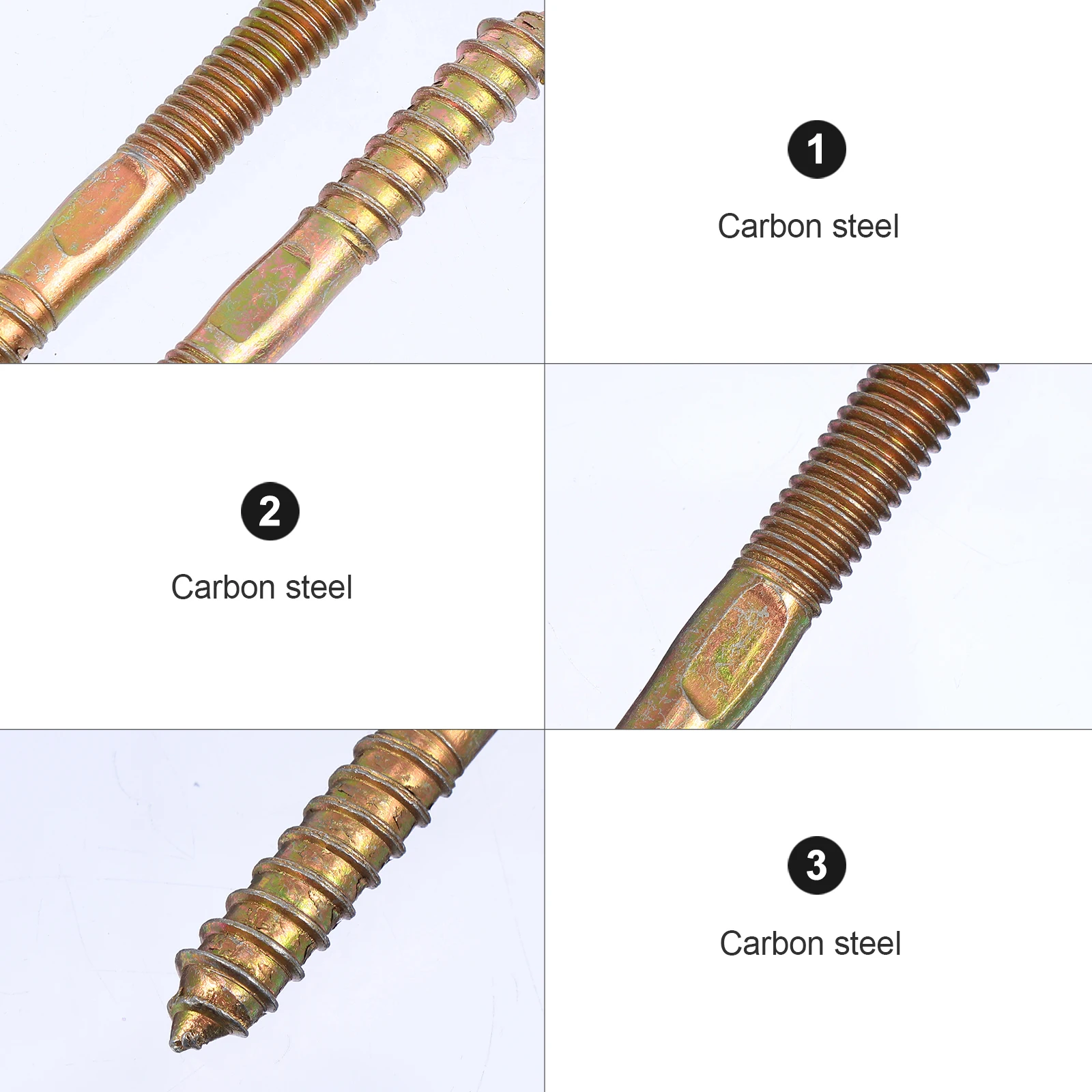 50 Pcs Double Headed Hanger Bolts Carbon Steel Self Tapping Screws Thread Zinc Plated Corrosion Resistant
50 Pcs Double Headed Hanger Bolts Carbon Steel Self Tapping Screws Thread Zinc Plated Corrosion Resistant
