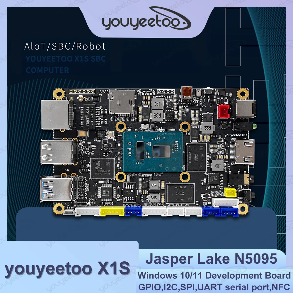 Youyeetoo X1S SBC Windows 10/11 Development Board Intel 11th Gen Jasper Lake N5095 SOC X86 Small Host Industrial Control Boards
Youyeetoo X1S SBC Windows 10/11 Development Board Intel 11th Gen Jasper Lake N5095 SOC X86 Small Host Industrial Control Boards